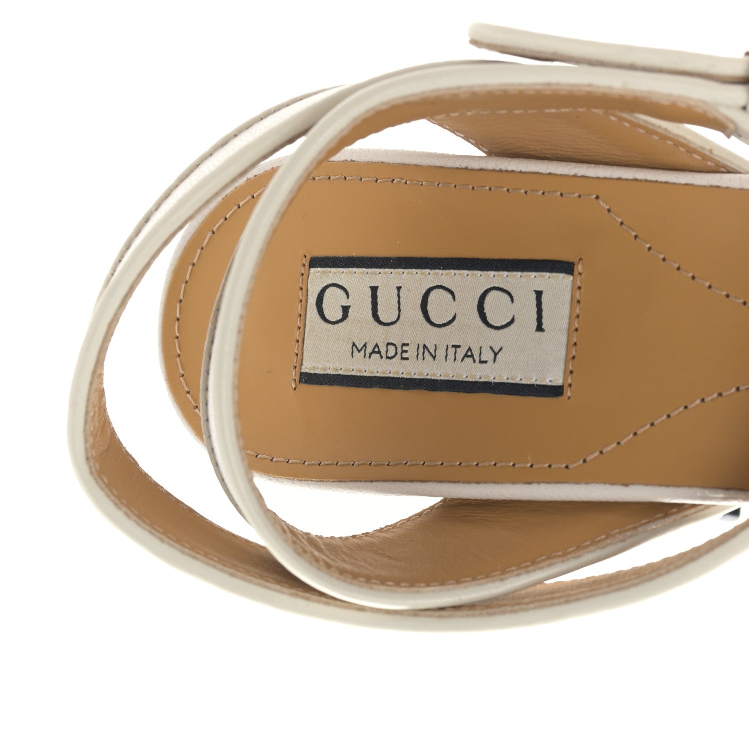Gucci Quentin Granada Kid Horsebit 25/60mm Platform Sandals 37.5 Mystic White 7 of 8