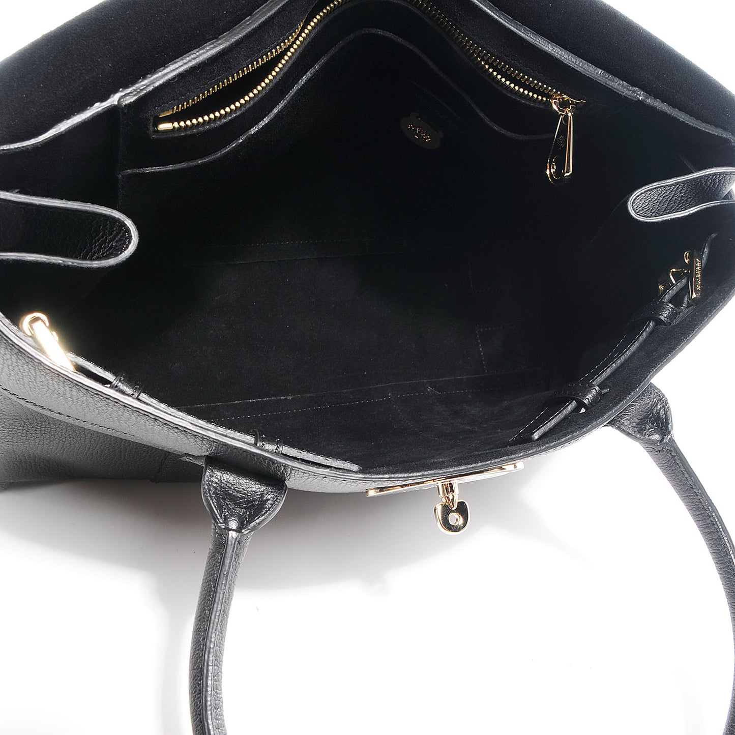 Grainy Leather Bayswater Satchel Black