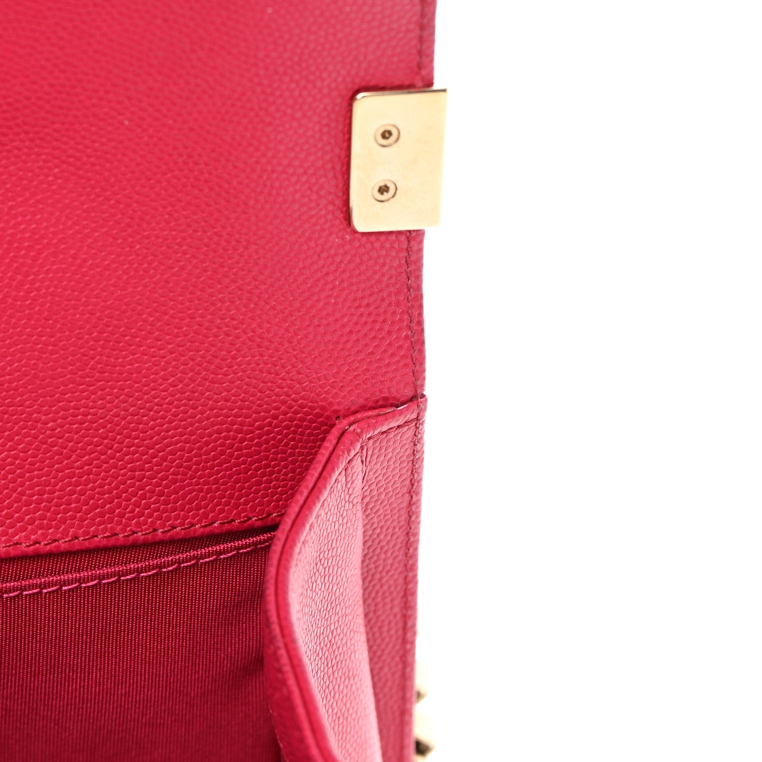 Chanel Caviar Quilted Medium Boy Flap Fuchsia 11 of 15