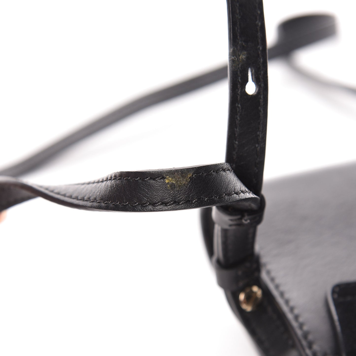 Suede Calfskin Mini Faye Shoulder Bag Black