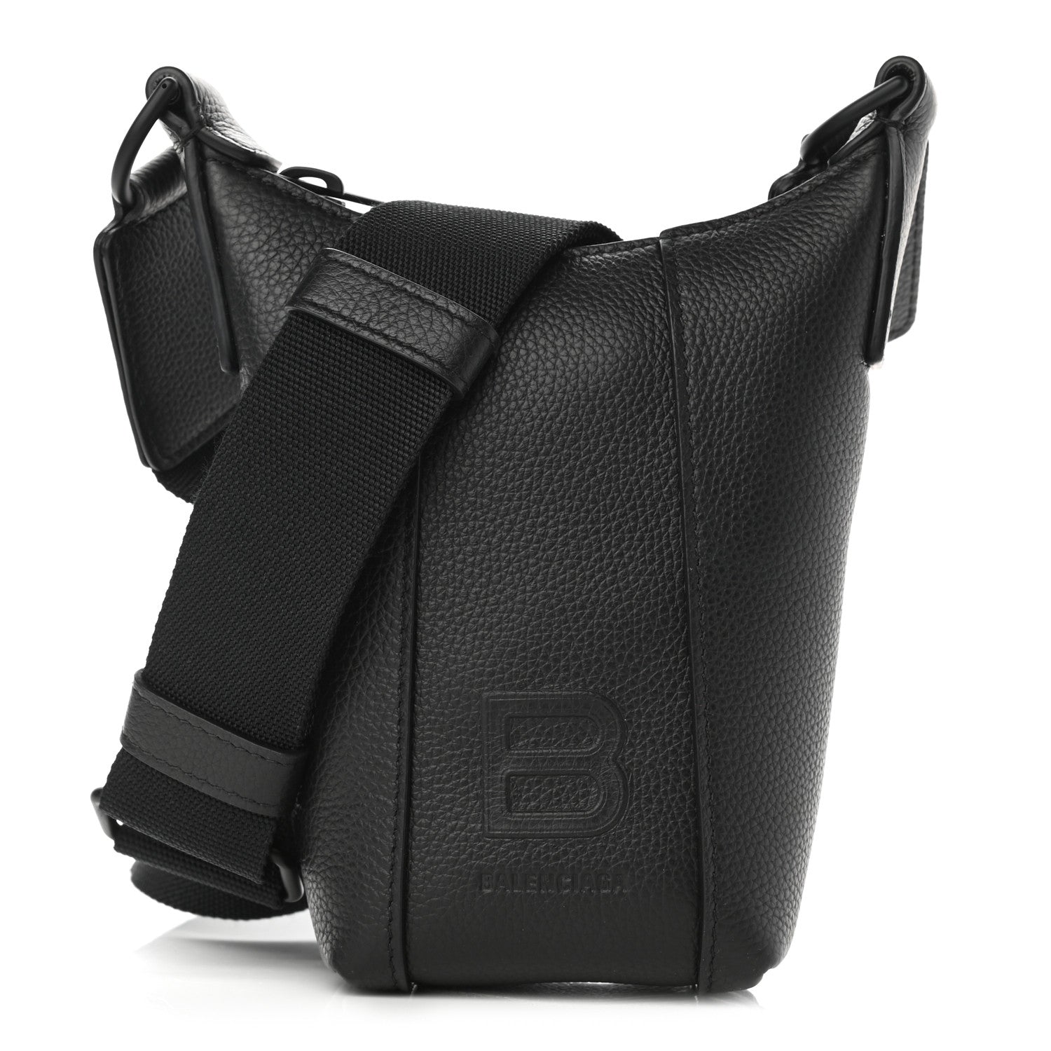 Balenciaga Calfskin Hourglass Phone Holder Bag Black 2 of 17