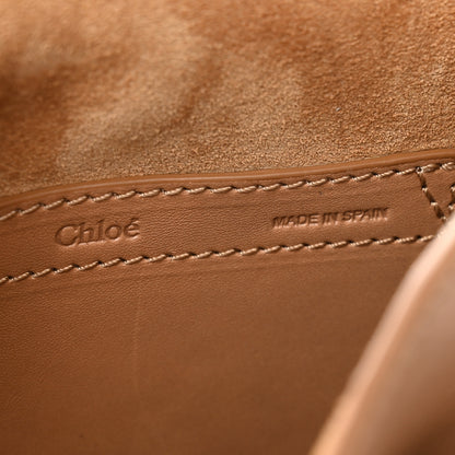 Chloe Calfskin Whipstitch Mini Marcie Round Crossbody Bag Light Tan 6 of 9