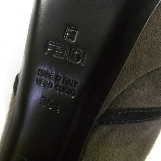 Fendi Suede Jardin Platform Pumps 39.5 6 of 7