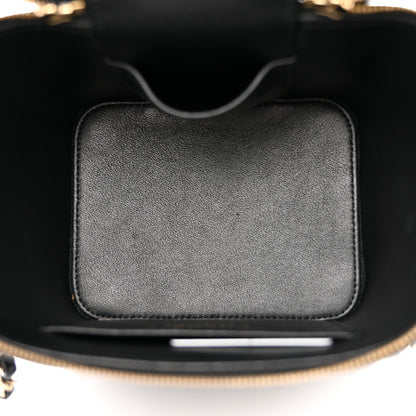 Chanel Caviar Quilted Small Top Handle Vanity Case With Chain Black 5 of 10