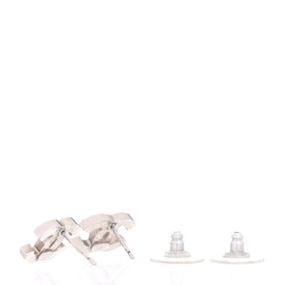 Chanel Crystal CC Earrings Silver 3 of 4