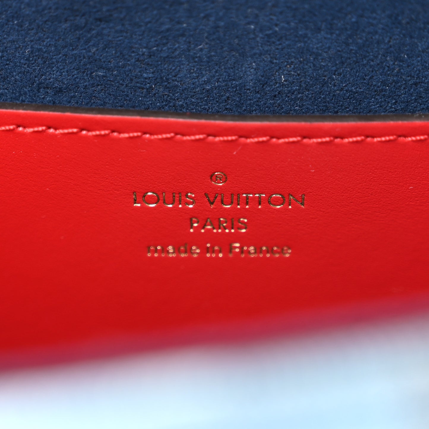 Denim Damier Monogram Twist Shoulder Bag MM Blue Rouge