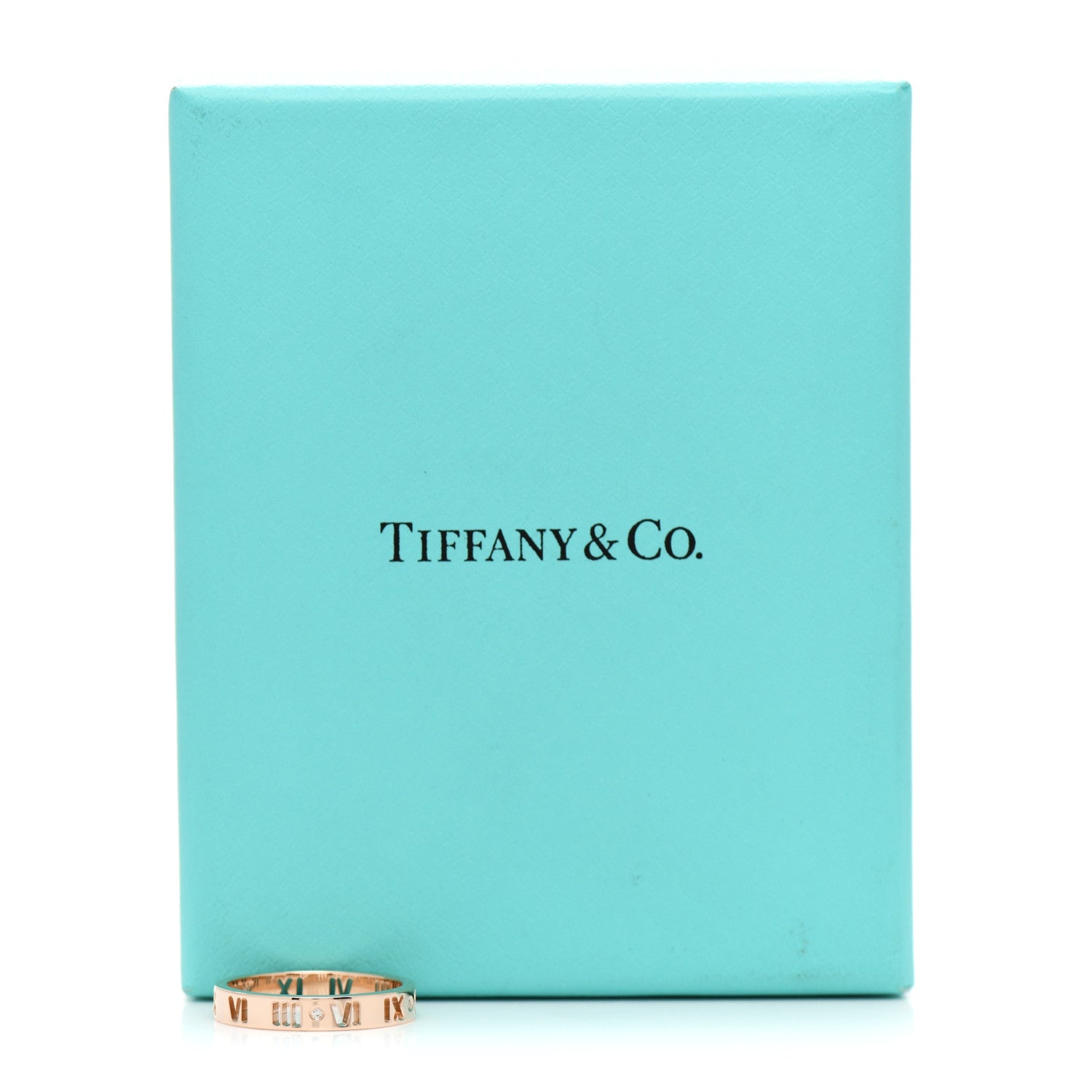 Tiffany 18K Rose Gold Diamond Atlas Pierced Ring 57 8 5 of 5