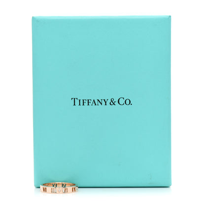 Tiffany 18K Rose Gold Diamond Atlas Pierced Ring 57 8 5 of 5