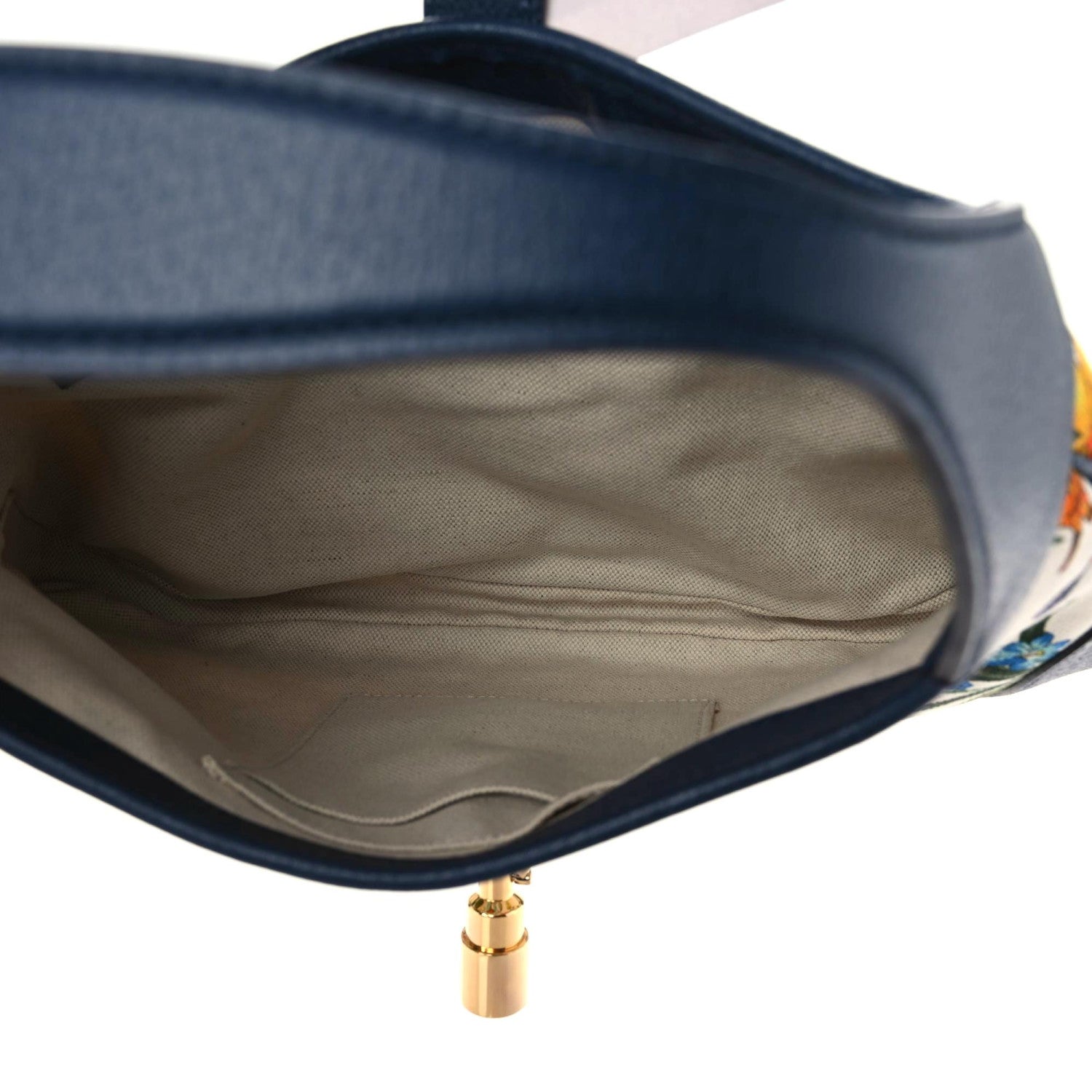 Gucci Canvas Flora Medium Jackie Hobo Blue Agata 10 of 12