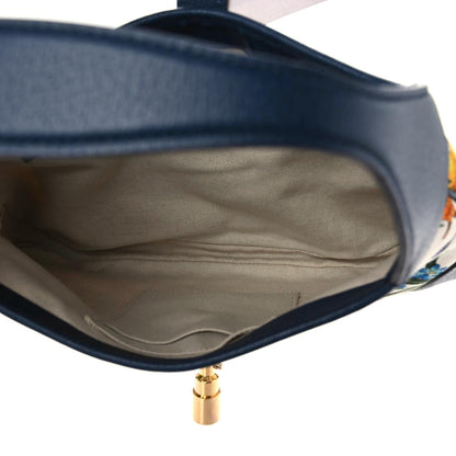 Gucci Canvas Flora Medium Jackie Hobo Blue Agata 10 of 12