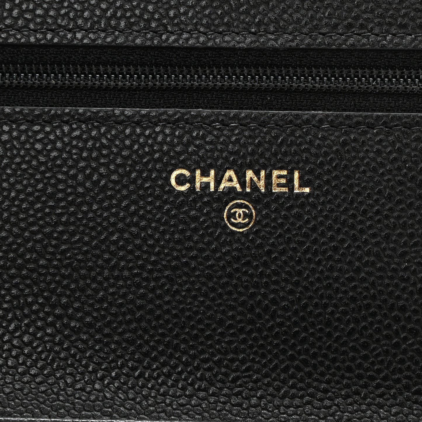 Caviar Quilted Miss Coco Wallet On Chain WOC Black