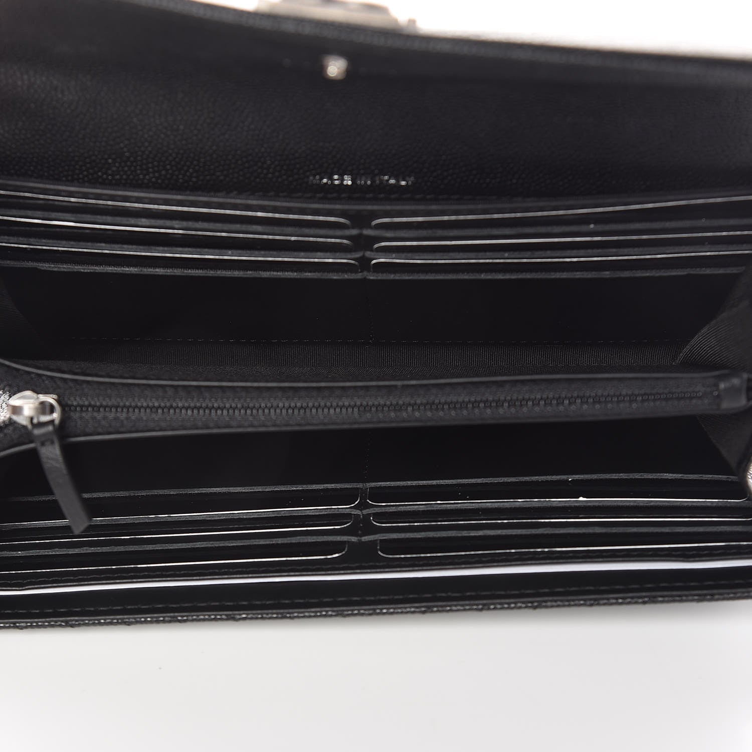 Chanel Caviar Chevron Quilted Large Boy Gusset Flap Wallet Black 5 of 9