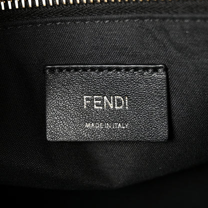 Fendi Vitello Dolce Diagonal Embossed Medium By The Way Boston Bag Black 6 of 10
