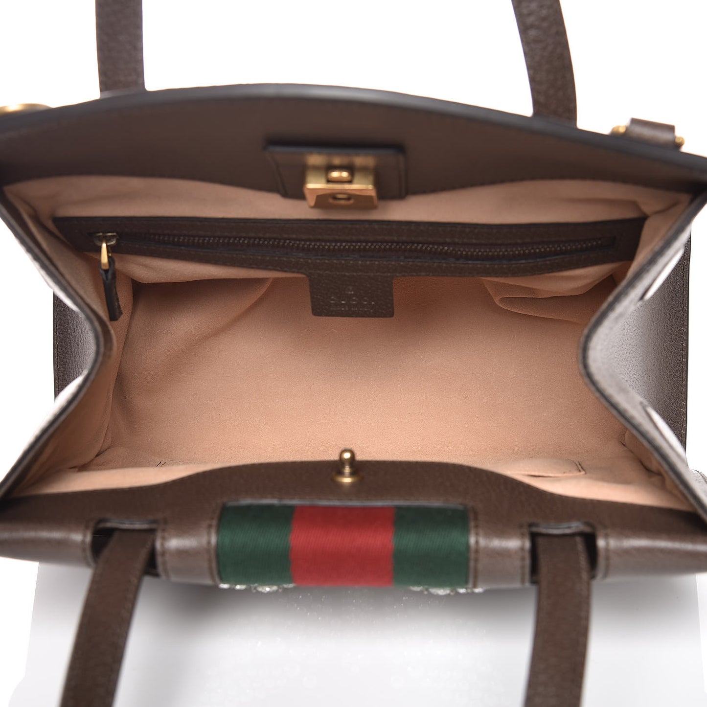 Textured Calfskin Web Crystal Butterfly Stripe Medium Totem Top Handle Bag New Acero