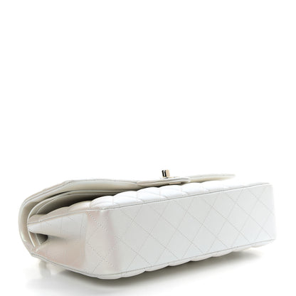 Chanel Iridescent Calfskin Quilted Medium Double Flap White 4 of 10