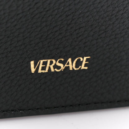Versace Grainy Calfskin Virtus Chain Crossbody Black 9 of 12