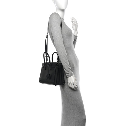 Saint Laurent Grained Calfskin Baby Sac De Jour Black 2 of 11