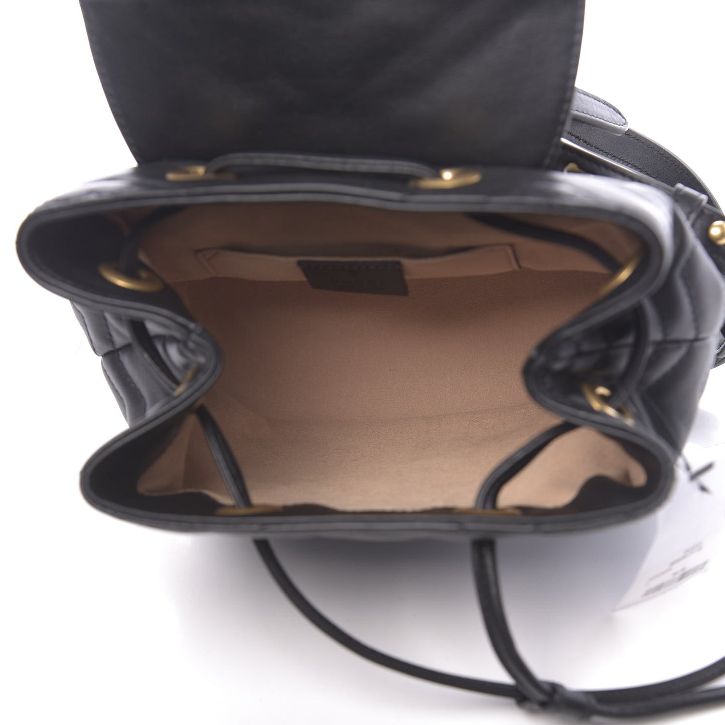 Calfskin Matelasse GG Marmont Flap Backpack Black