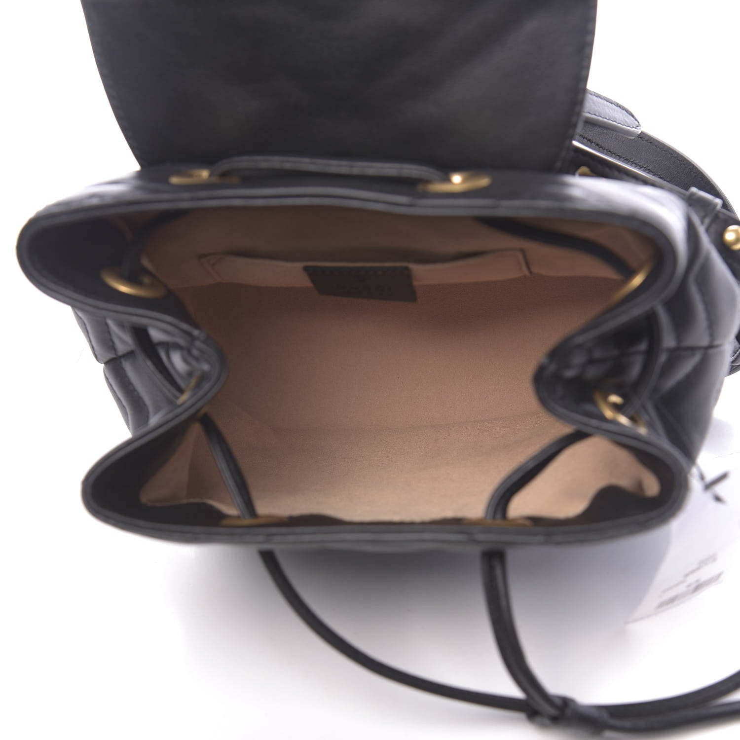 Gucci Calfskin Matelasse GG Marmont Flap Backpack Black 4 of 9