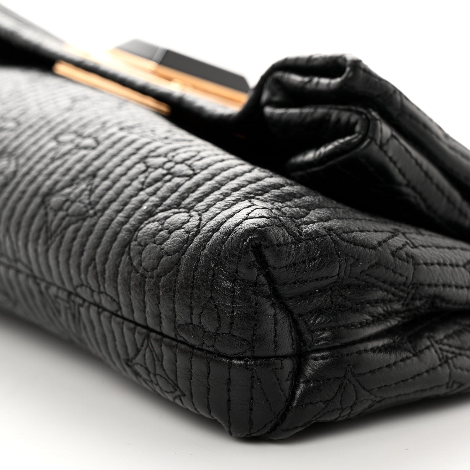 Louis Vuitton Calfskin Quilted Monogram Altair Clutch Black 10 of 10