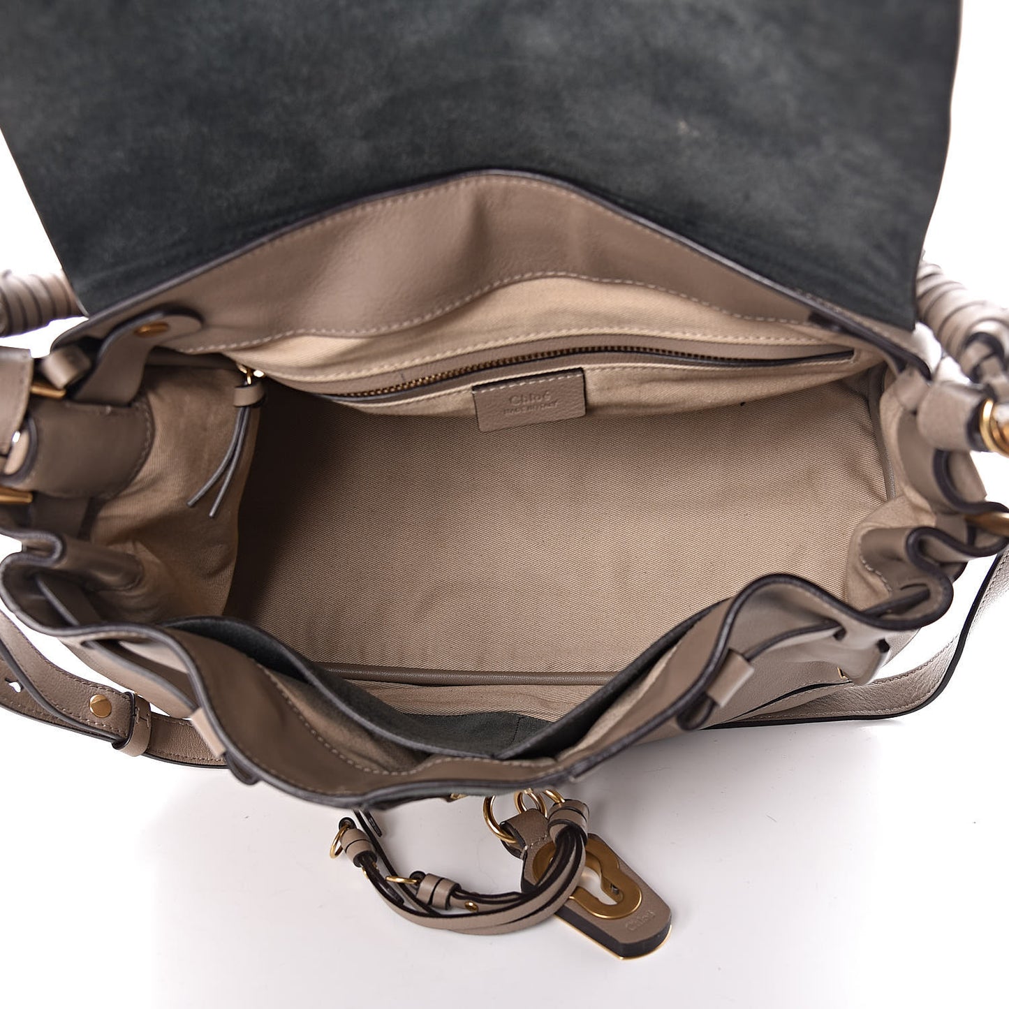 Calfskin Medium Owen Flap Bag Motty Grey