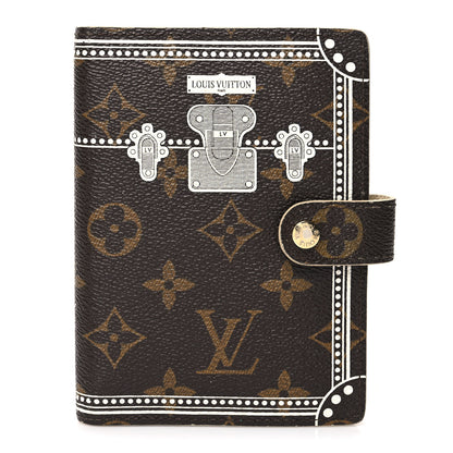 Louis Vuitton Damier Ebene Trunk Small Ring Agenda Cover White 1 of 14