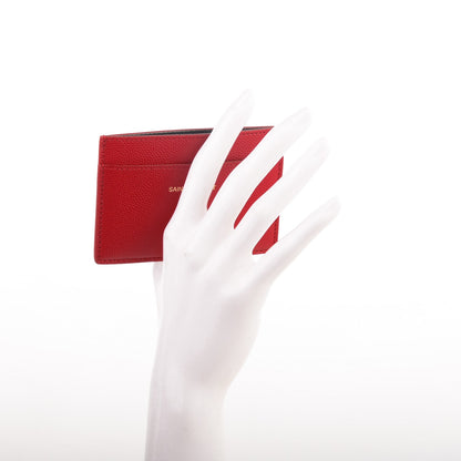 Saint Laurent Grain De Poudre Card Case Red 2 of 7
