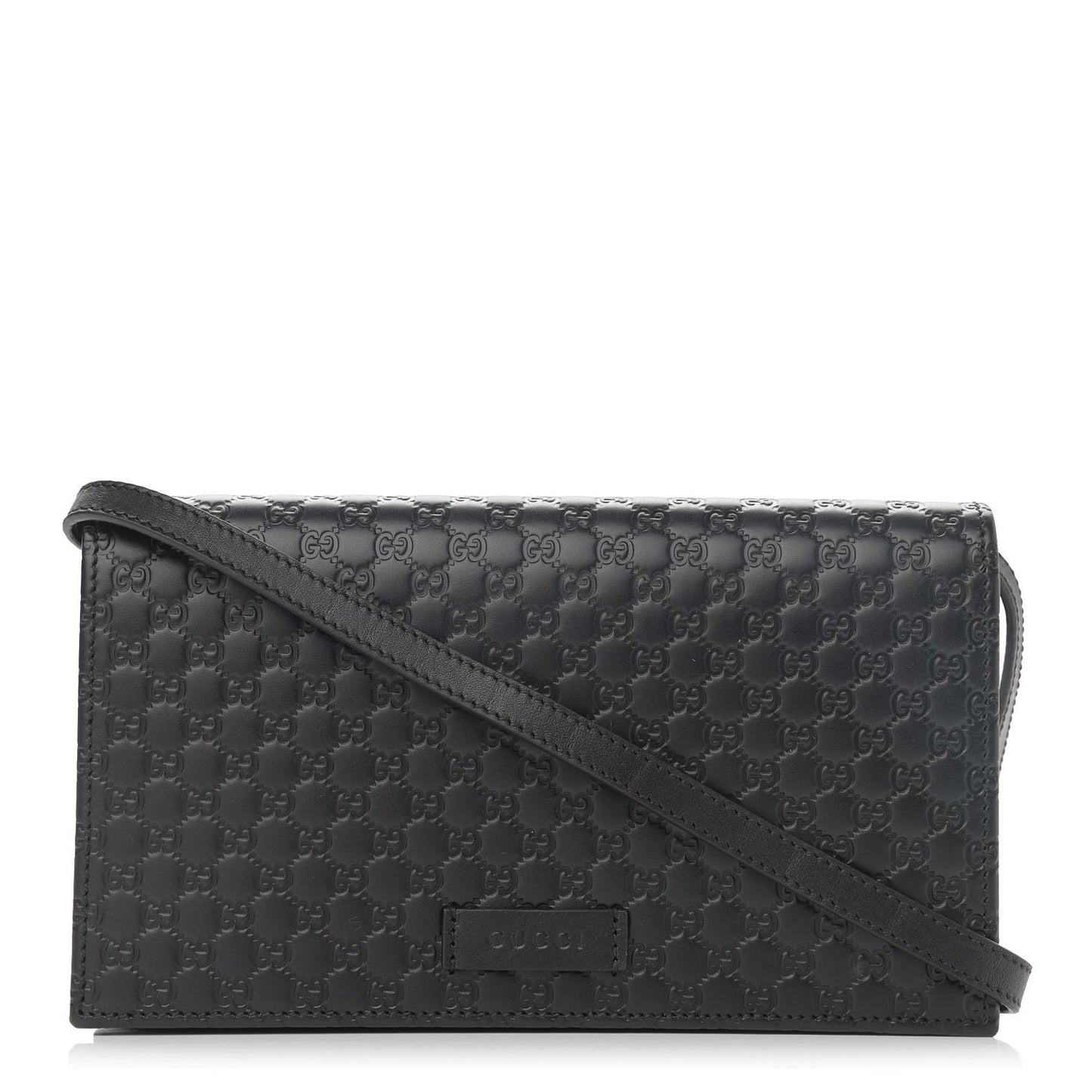 Microguccissima Crossbody Wallet Black