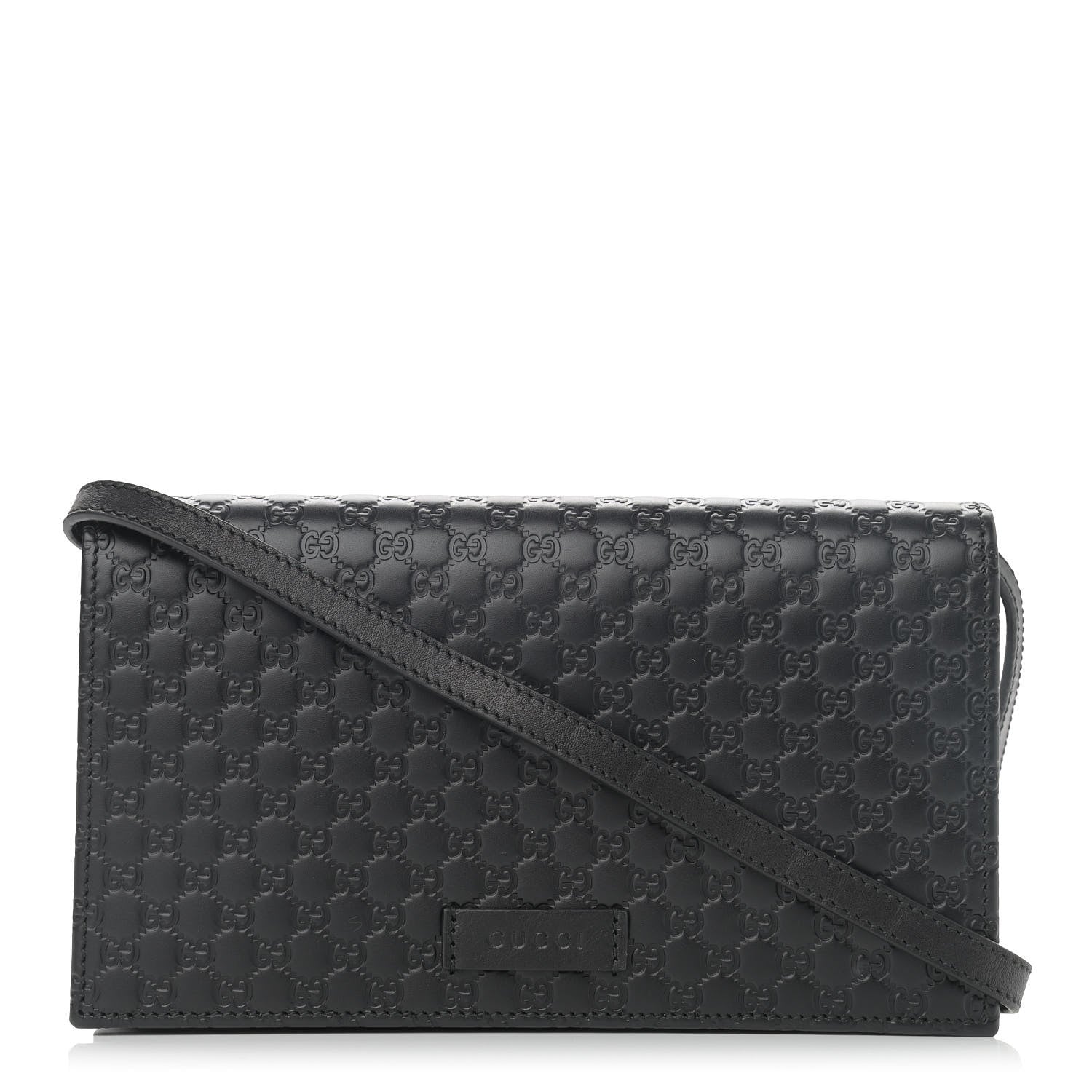 Gucci Microguccissima Crossbody Wallet Black 1 of 10