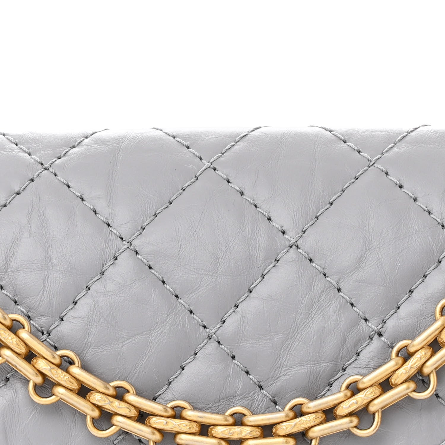 Chanel Aged Calfskin Quilted 2.55 Reissue Mini Flap Grey 8 of 11