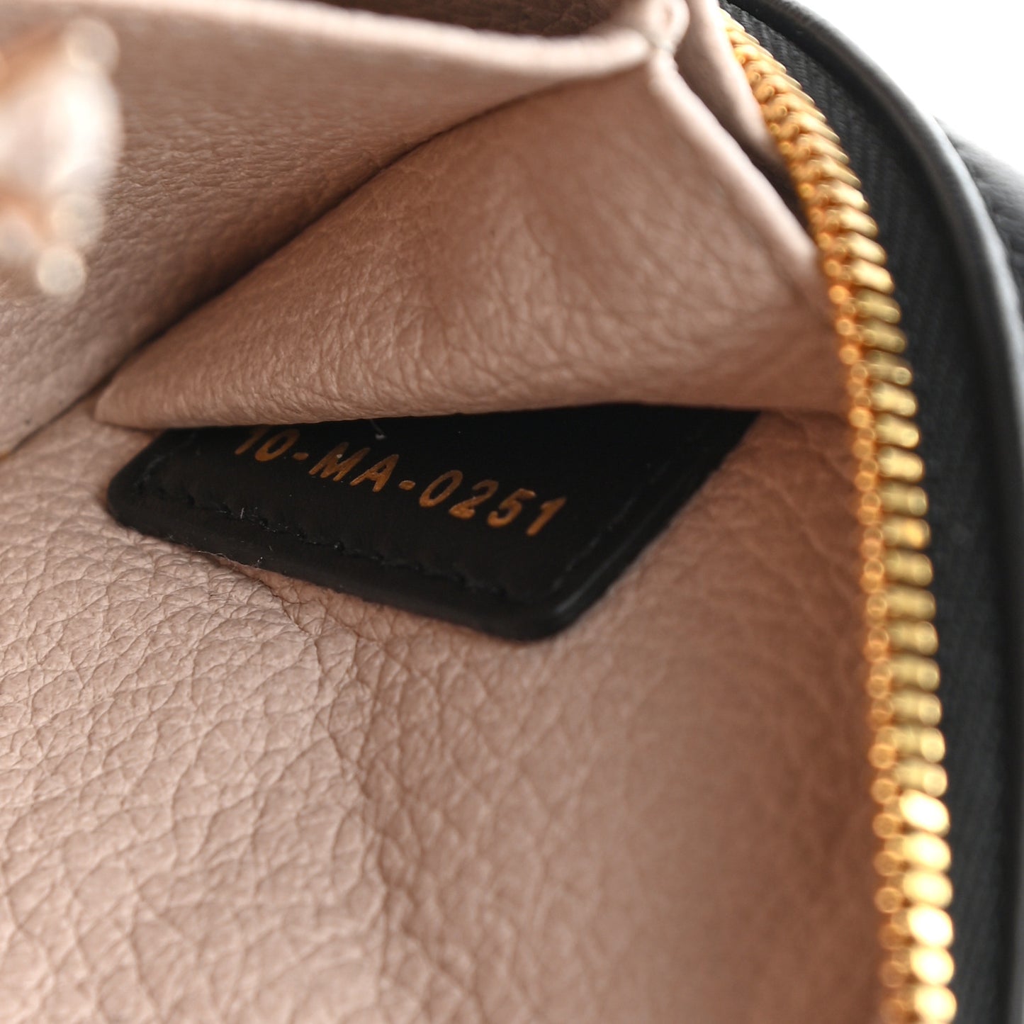 Lambskin Cannage Small Caro Zipped Pouch Black