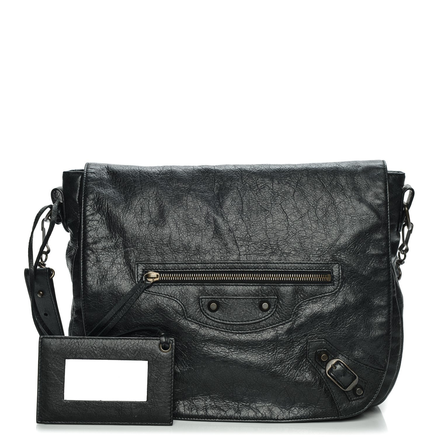 Balenciaga Agneau Folk Messenger Black 1 of 7