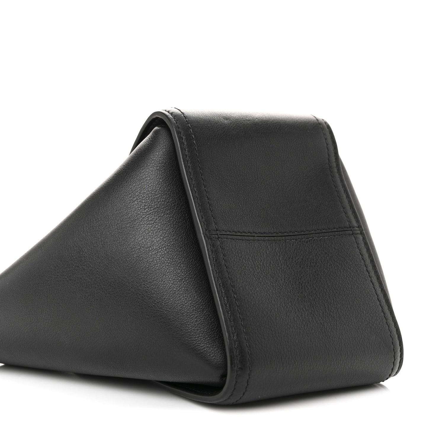 Silky Calfskin Mini Rider's Top Handle Bag Black