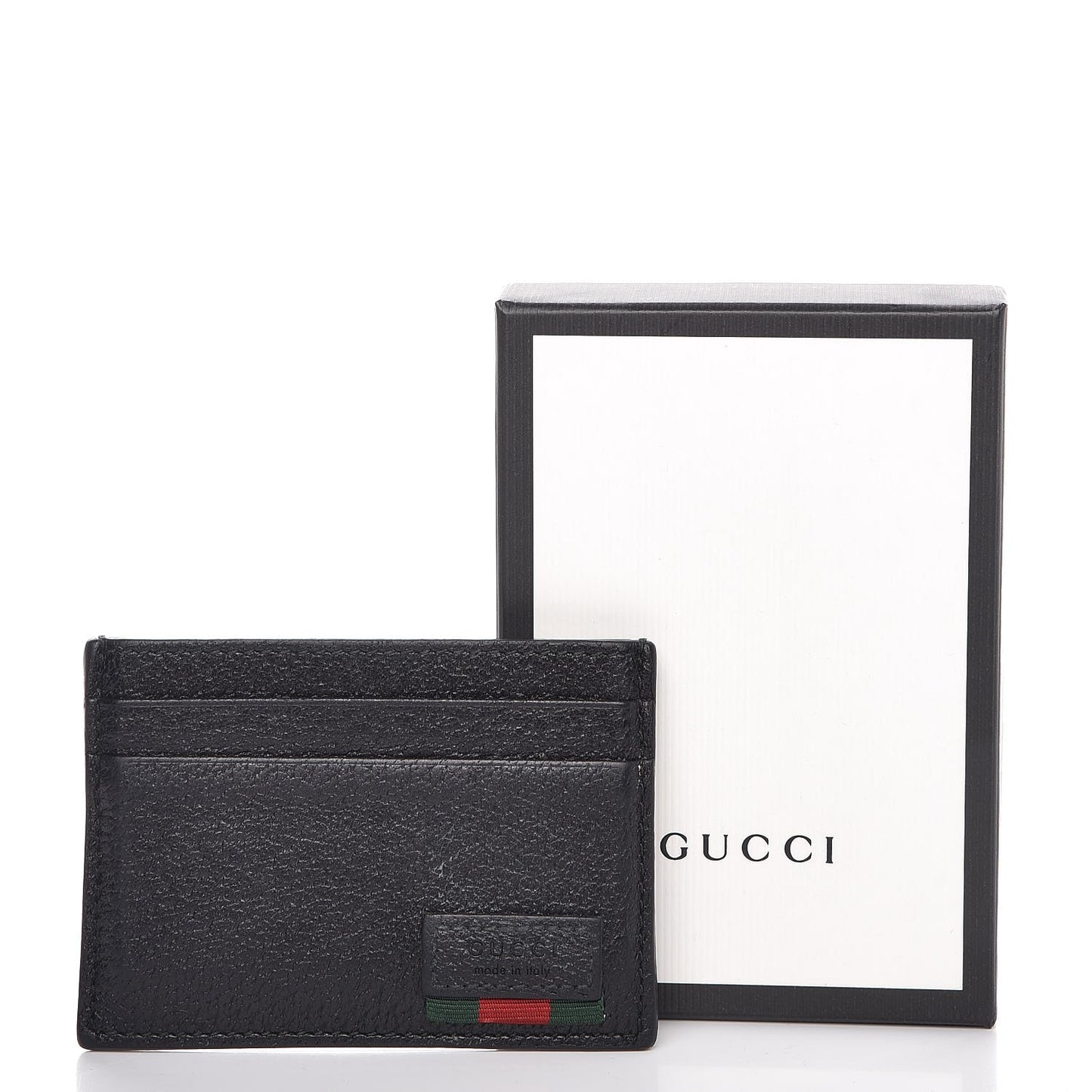 Calfskin Web Money Clip Black