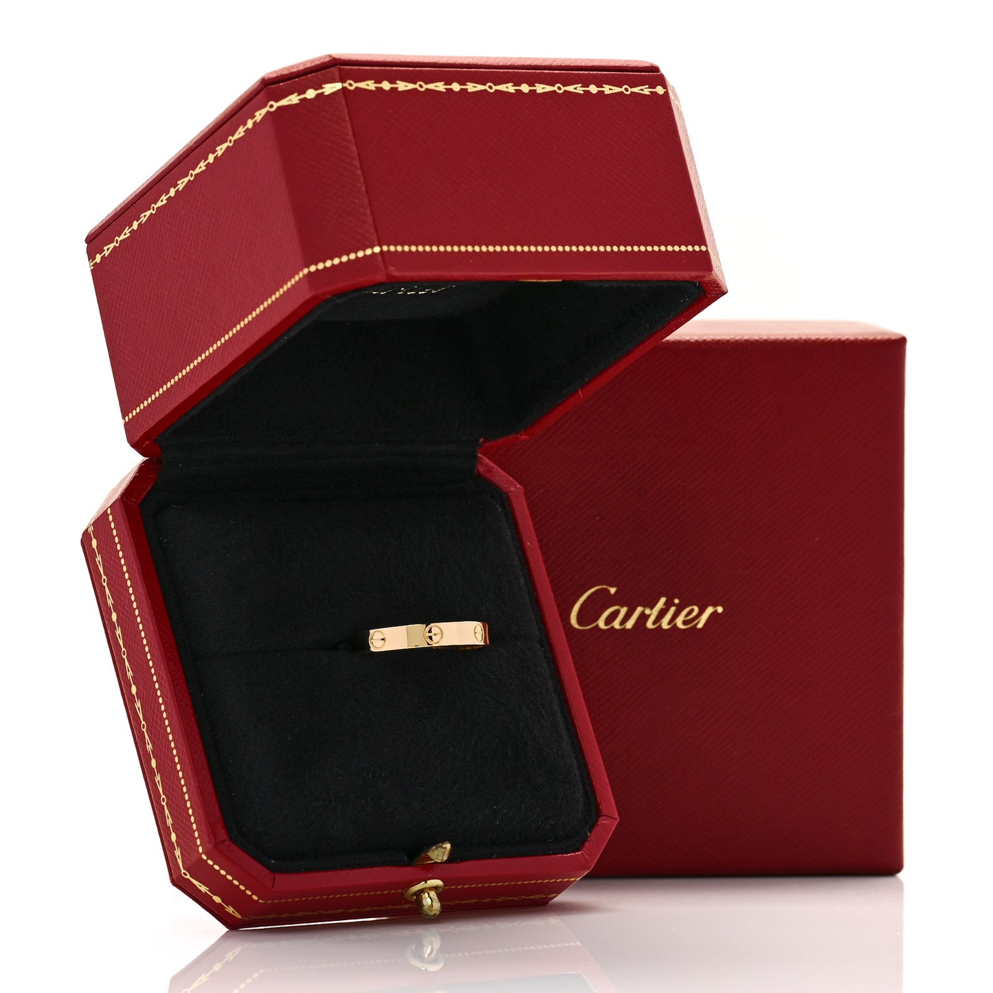 18K Yellow Gold 3.5mm LOVE Wedding Band Ring 65 11