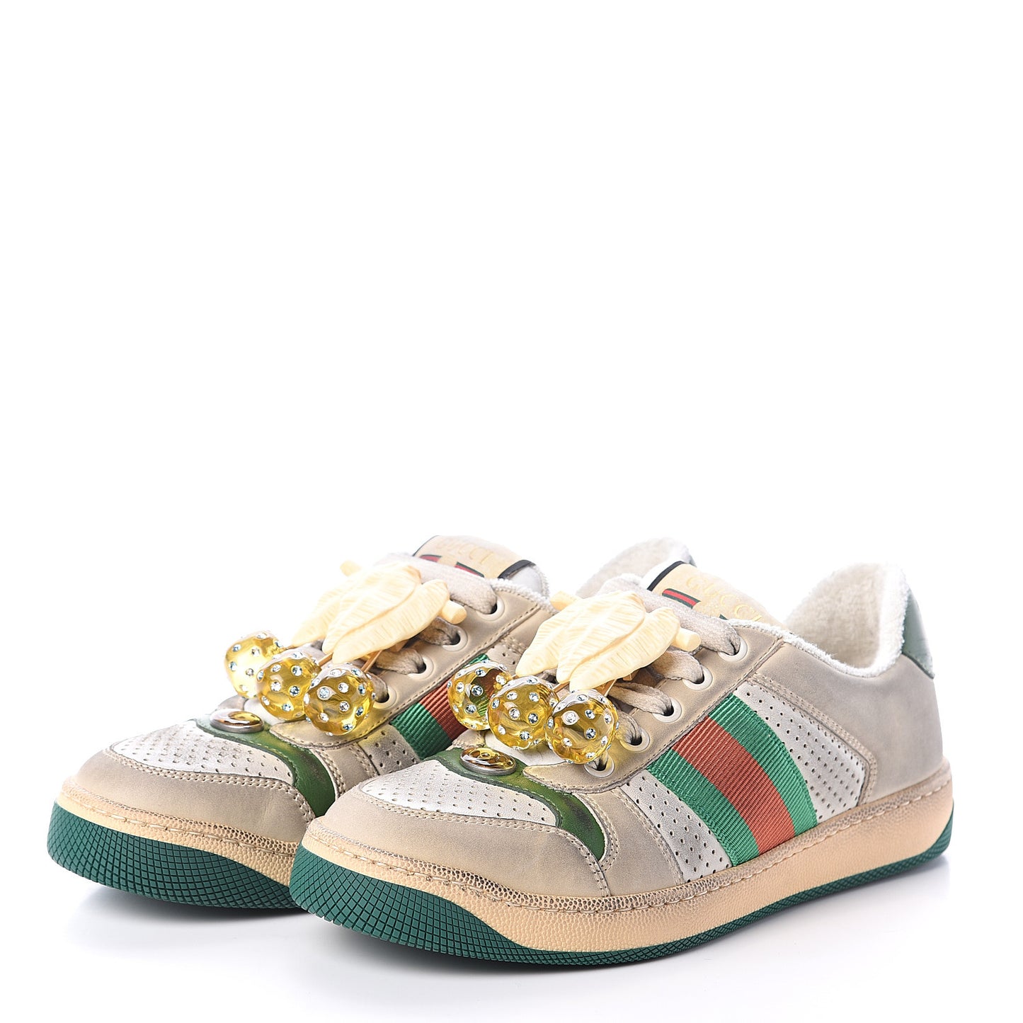 Nubuck Web Cherries Womens Screener Sneakers 35 Dusty Milk White Vintage Green