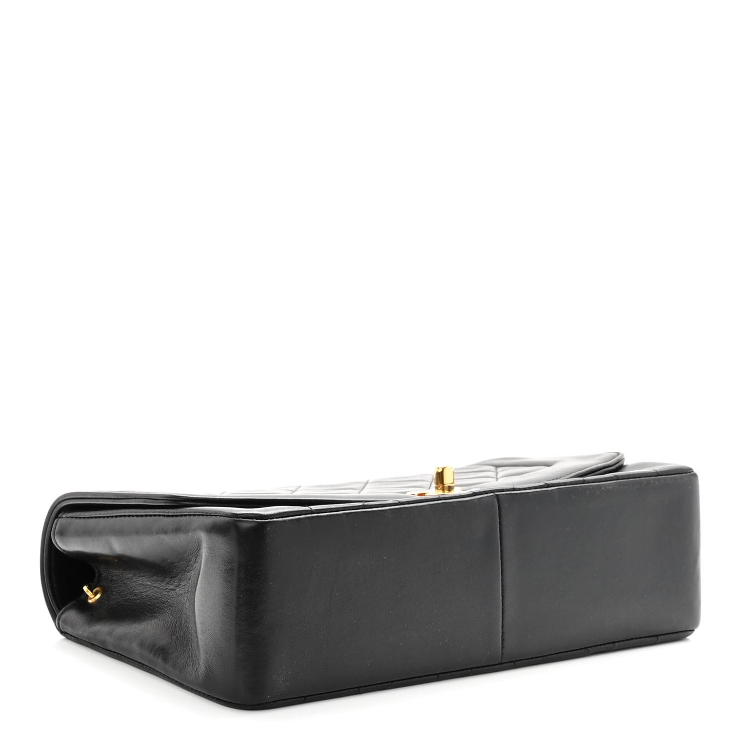 Lambskin Quilted Medium Single Flap Black