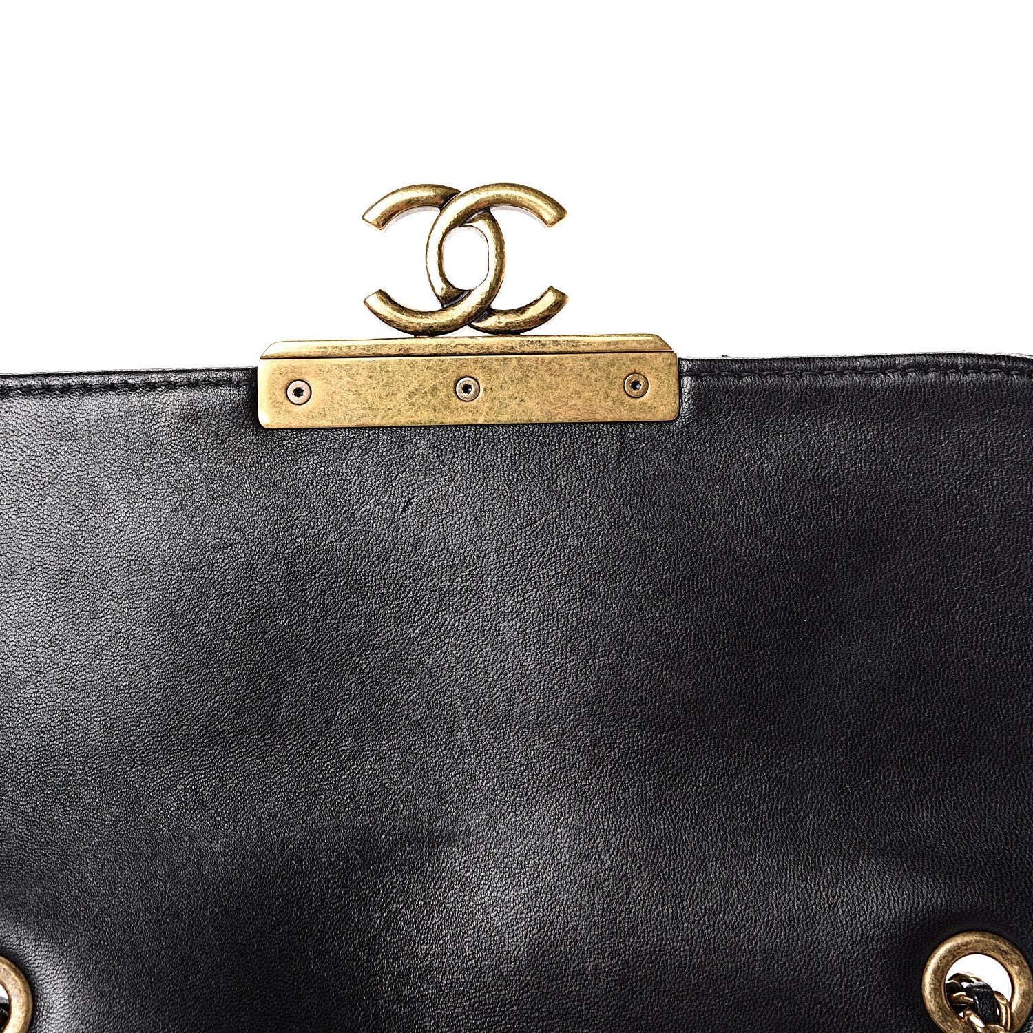 Chanel Shiny Lambskin Quilted Around The Corner Flap Black 11 of 14