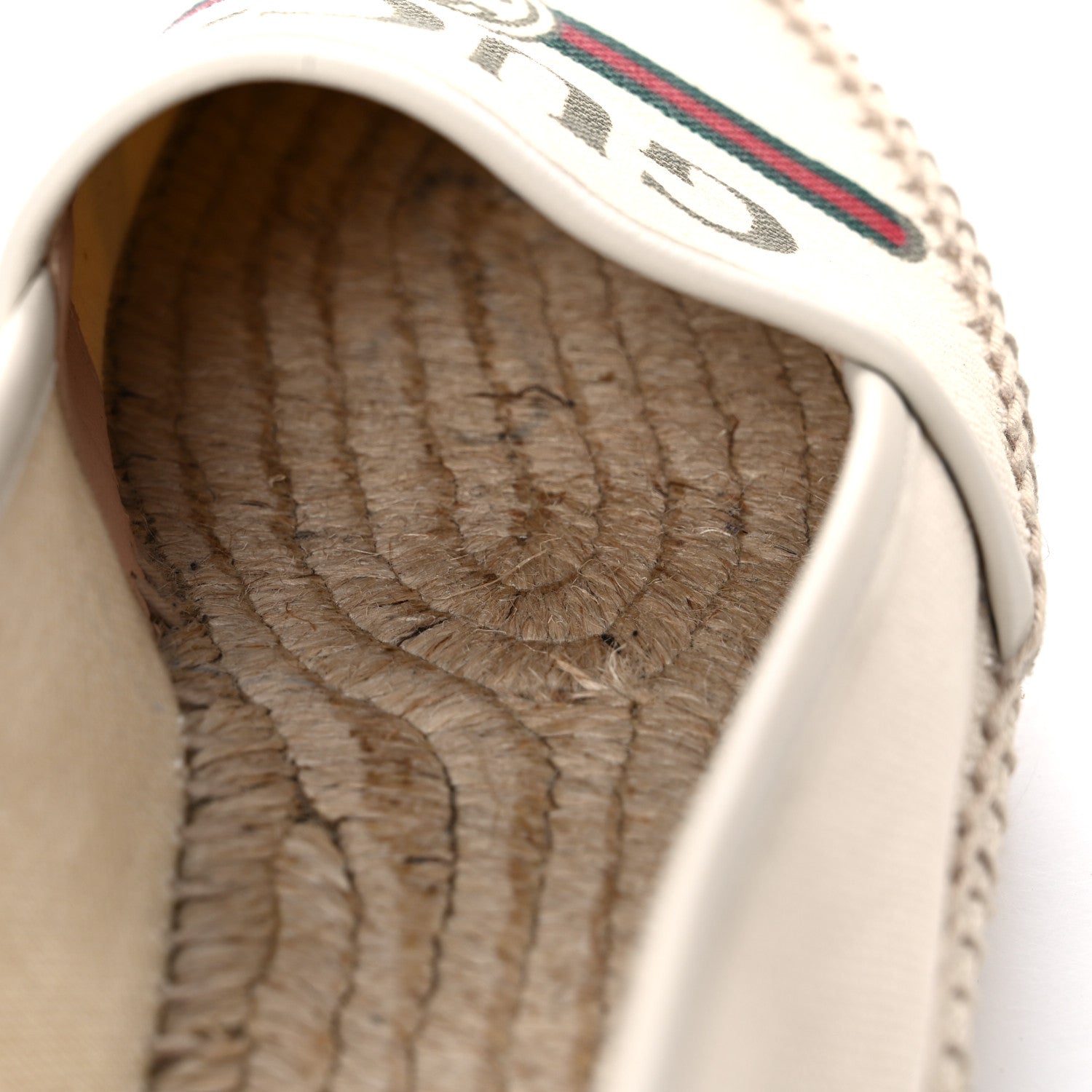 Gucci Canvas Logo Espadrilles 38 Greggio White 13 of 14