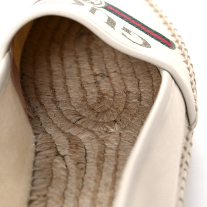 Gucci Canvas Logo Espadrilles 38 Greggio White 13 of 14