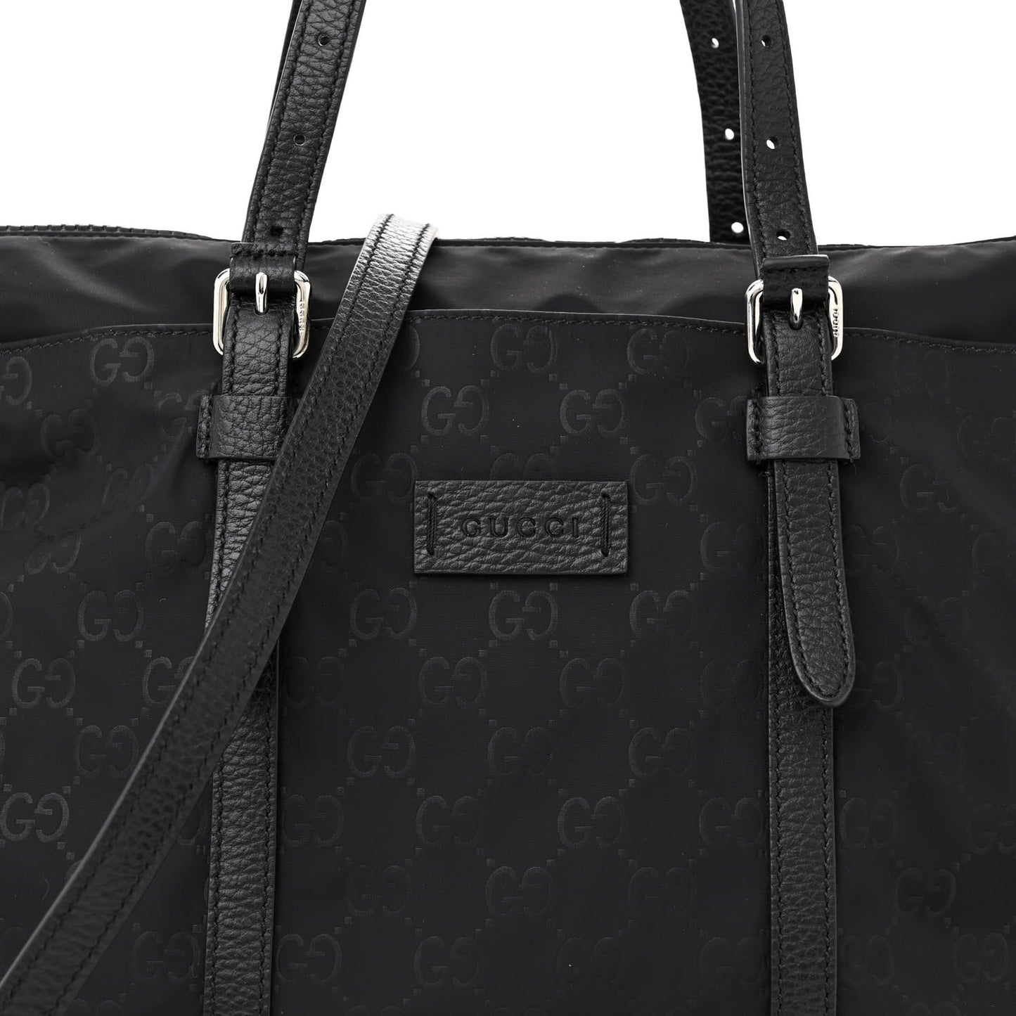 Nylon Monogram Tote Black