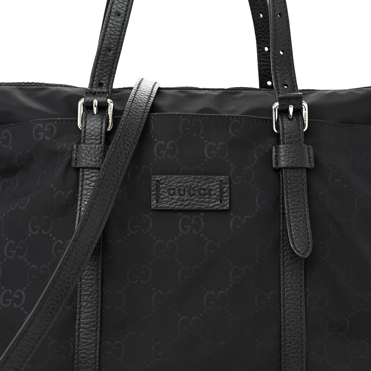 Gucci Nylon Monogram Tote Black 8 of 11