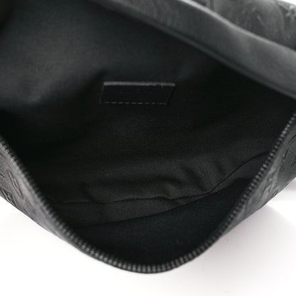 Louis Vuitton Calfskin Monogram Shadow Discovery Bumbag PM Black 5 of 9