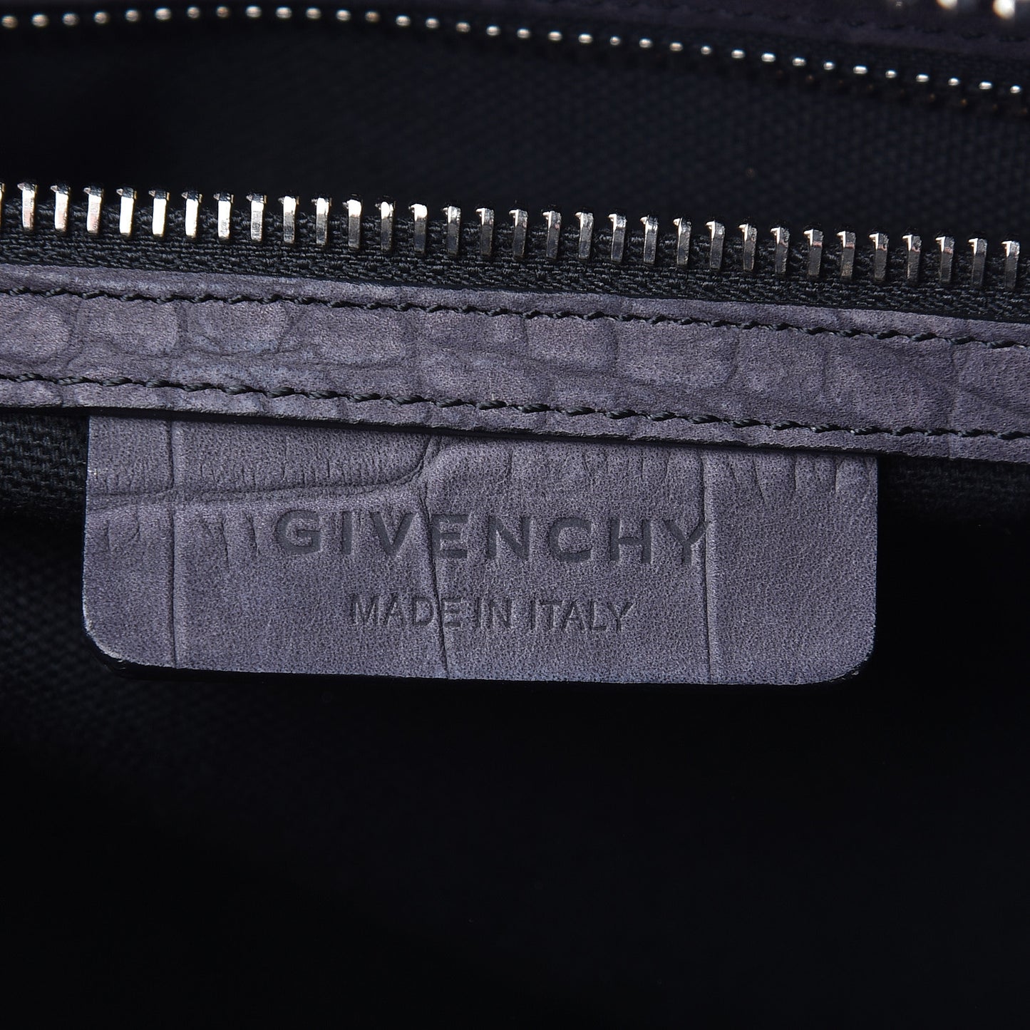 Nubuck Crocodile Embossed Medium Antigona Brown