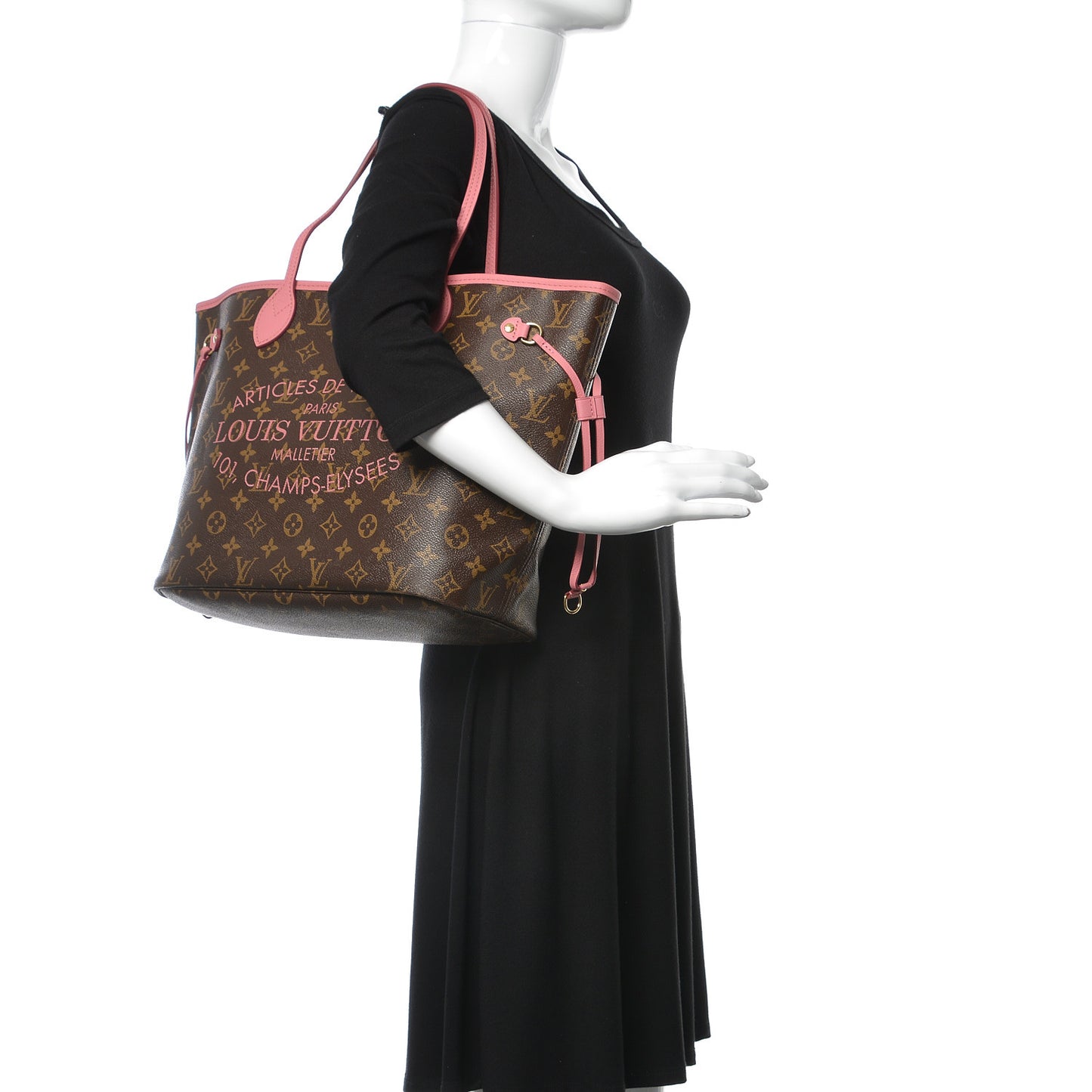 Monogram Articles de Voyage Ikat Neverfull MM Rose Velours