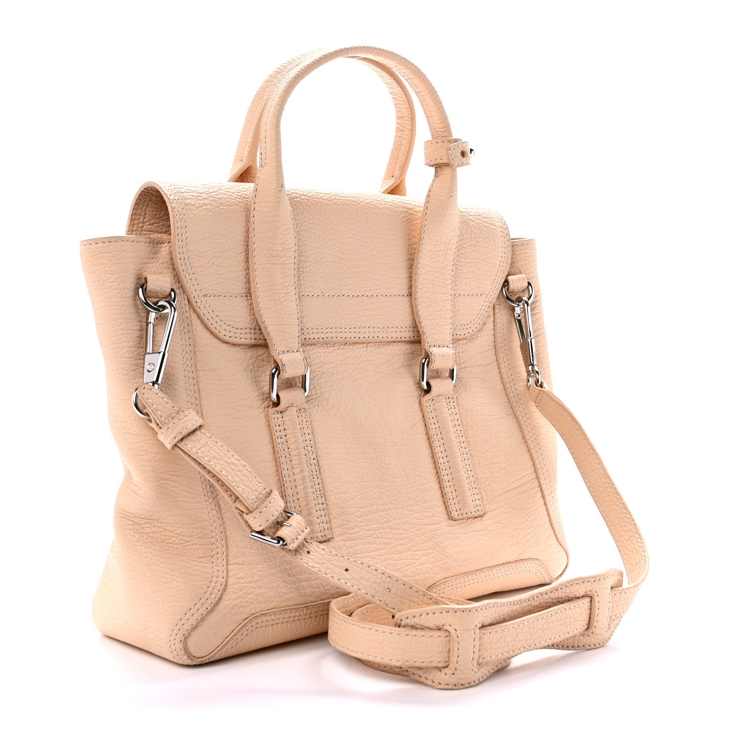 3.1 Phillip Lim Textured Calfskin Medium Pashli Satchel Peach 2 of 10