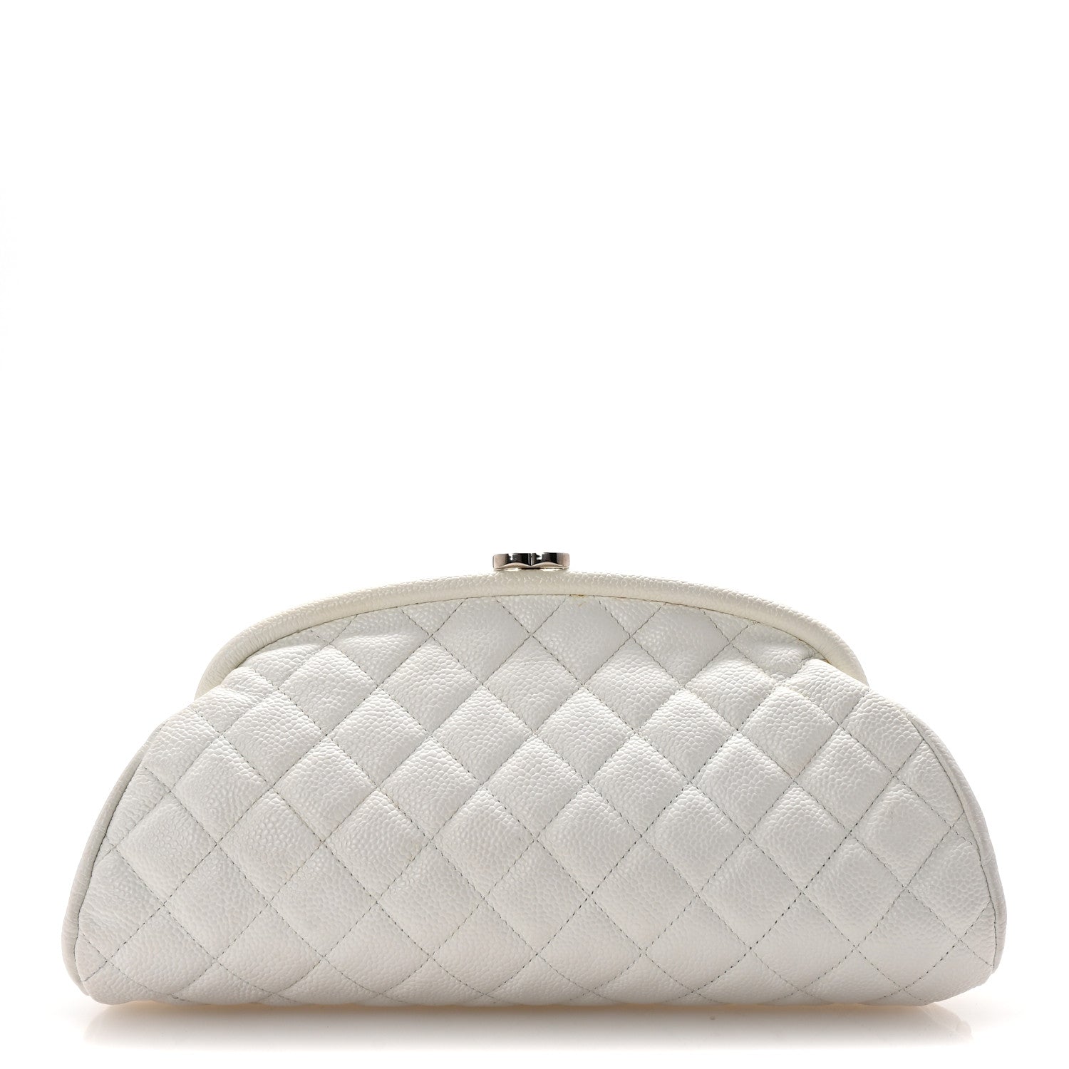 Chanel Caviar Quilted Timeless Clutch White 1 of 7