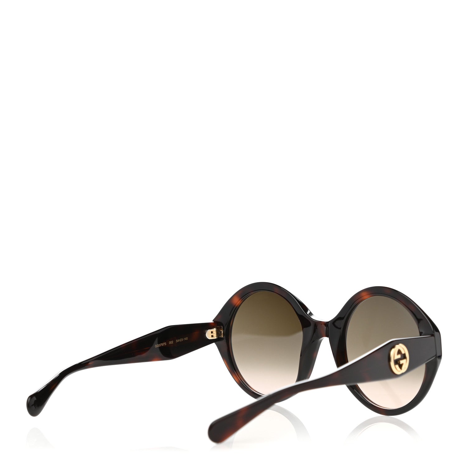 Gucci Acetate Round Frame Sunglasses GG0797S Tortoise 4 of 7