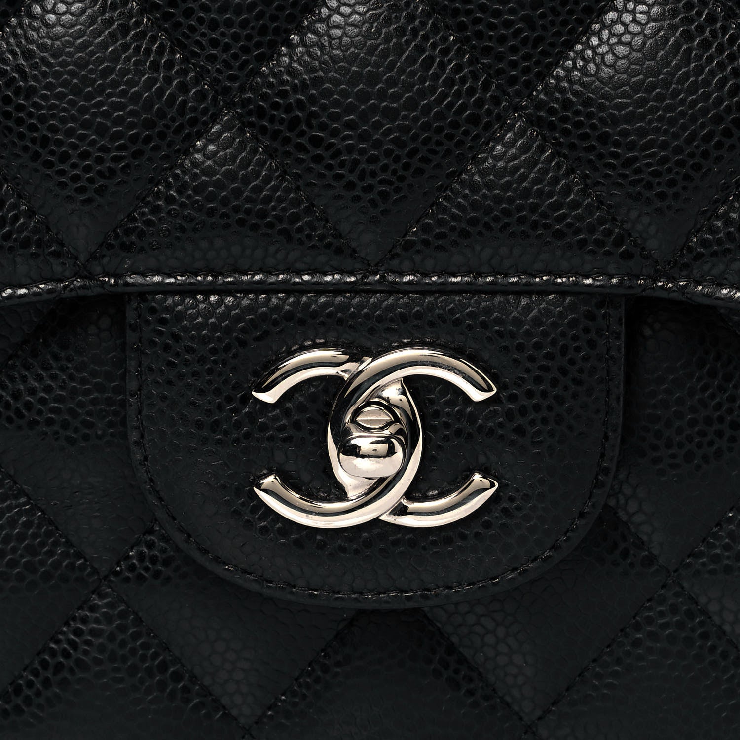Chanel Caviar Quilted Jumbo Double Flap Black 8 of 11