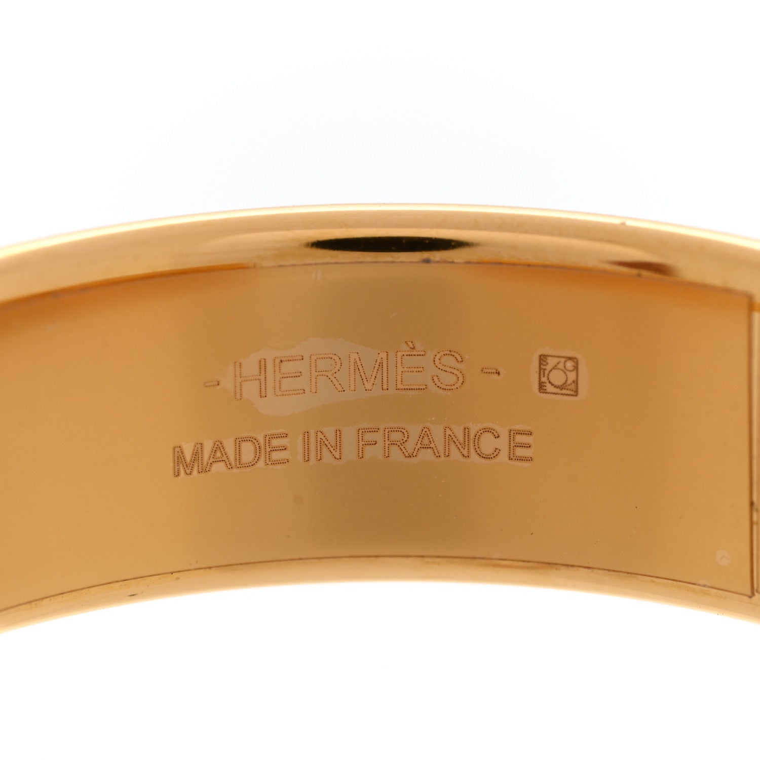 Hermes Epsom Olympe Hoop Earrings Gold 4 of 5